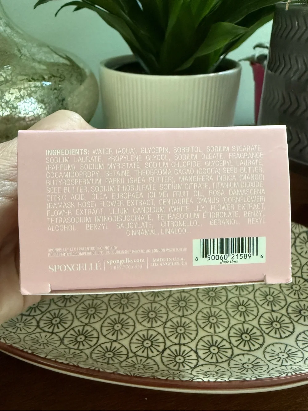 Spongelle Jude Rose Spongette | Florica NEW IN BOX * TRAVEL FRIENDLY